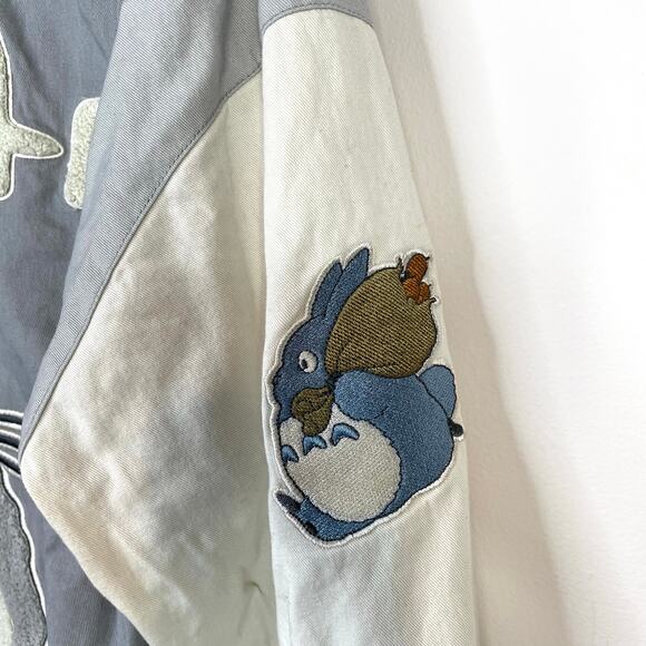 Hot Topic Studio Ghibli My Neighbor Totoro Icons Varsity Patch Jacket Mens L - Picture 6 of 17